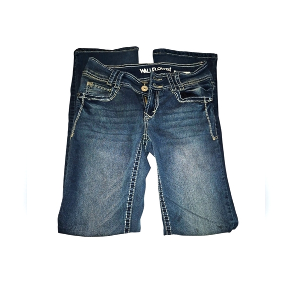 Wallflower The LUSCIOUS CURVY FIT Women's Dark Blue Boot Cut Jeans - Picture 1 of 5